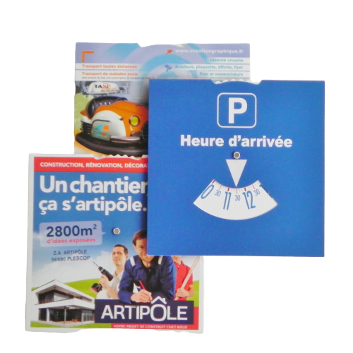 Pack De 4 Disques Bleus De Stationnement Européens - Horodateur Pour Zone Bleue, Format Standard - Carton épais Résistant