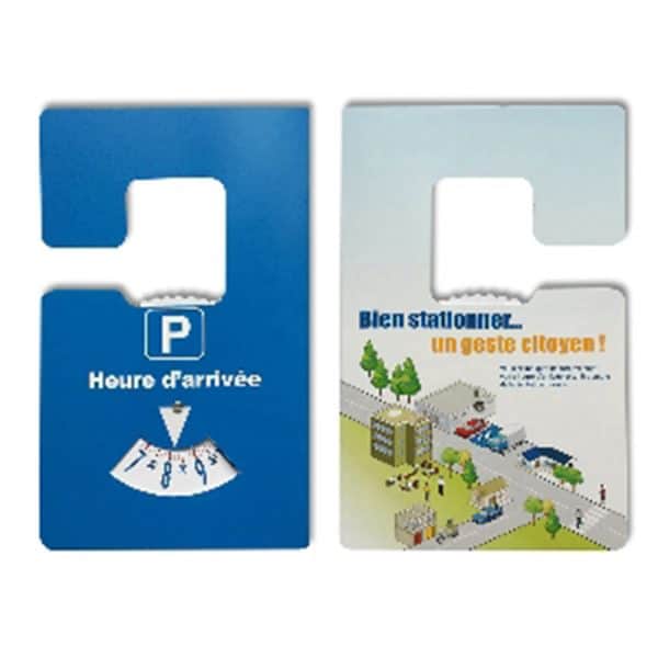 Lot De 10 Disques De Stationnement Homologués Bleu 11x15 Cm - Zone Bleue Voiture, Moto, Camion, Camping-car - Facile à Régler